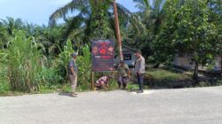 Melalui Spanduk Berisi Pesan Pencegahan, Polsek Tanah Putih Mendorong Warga untuk Bersama-sama Melawan Peredaran Narkoba